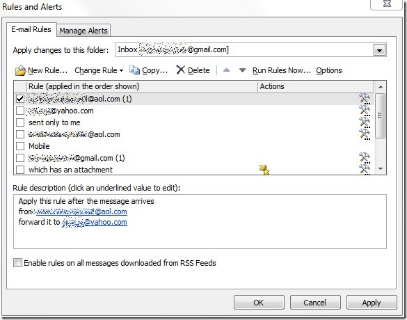 how to auto forward specific emails in outlook 2010