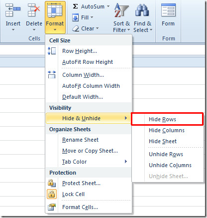 how to unhide a column in excel 2013