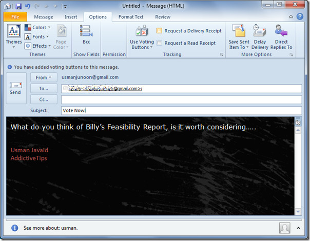 send polls in outlook
