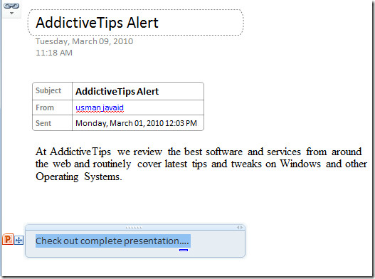 presentation writing