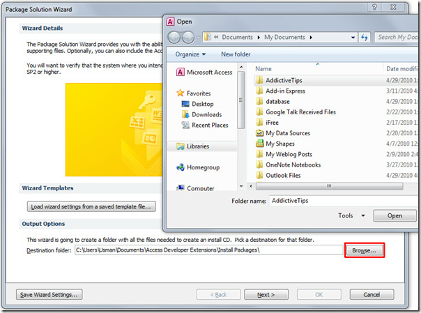 how to use access runtime 2010