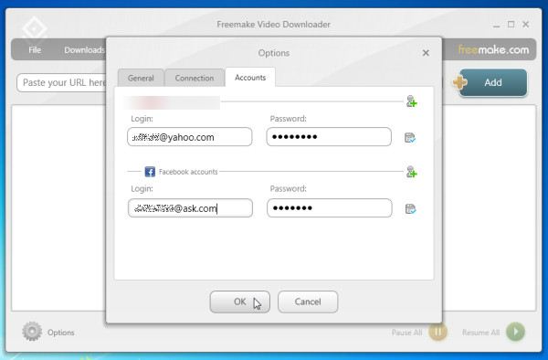 Accounts Option Accounts Option