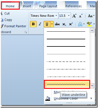 how to underline headings in microsoft word