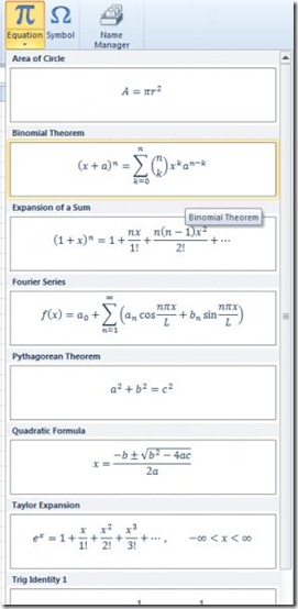 How To Insert Equations In Excel 2010