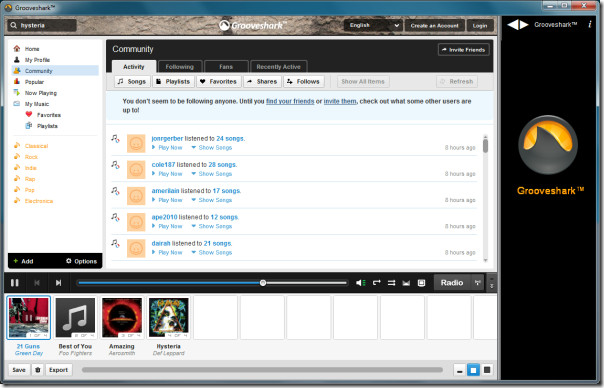 grooveshark community grooveshark community