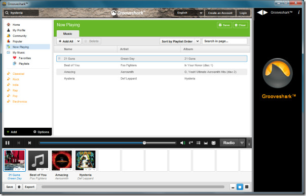 grooveshark now playing grooveshark now playing
