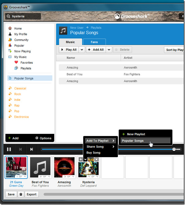 grooveshark playlist grooveshark playlist