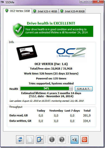 voldsom slå op Besøg bedsteforældre Monitor And Check Health Status Of SSD Drives With SSDlife