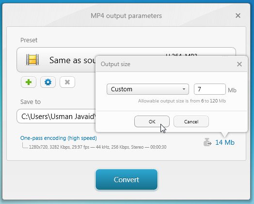 Limit output. Freemake Video Converter.