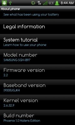 Samsung Captivate Phoenix ROM Samsung Captivate Phoenix ROM