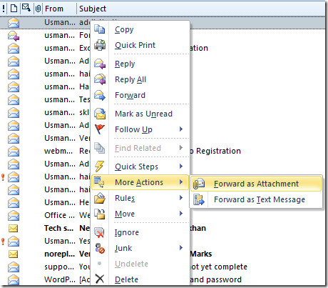 как переслать приглашение на встречу в outlook
