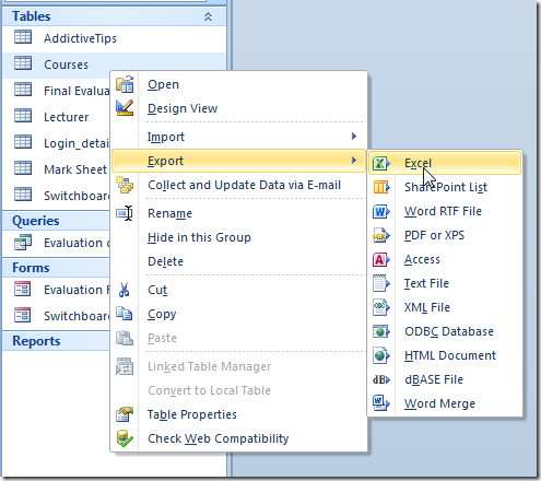 spreadsheet converter access database to website converter