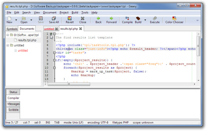 python text editor geany