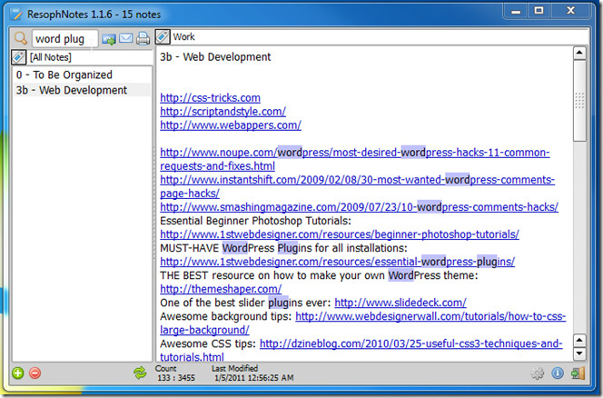 ResophNotes Search ResophNotes Search