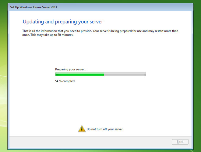 windows home server 2011 install