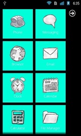 WP7 Launcher Android Theme Cyan WP7 Launcher Android Theme Cyan