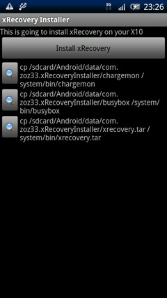 Xperia X10 xRecovery Installer Xperia X10 xRecovery Installer