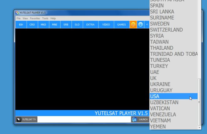 Watch Live Internet TV Streams With YUTELSAT Player
