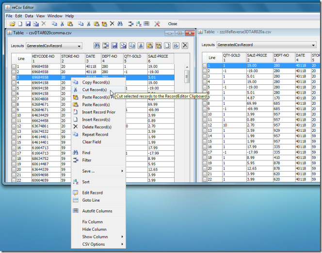 Csv редактор. 1c CSV.