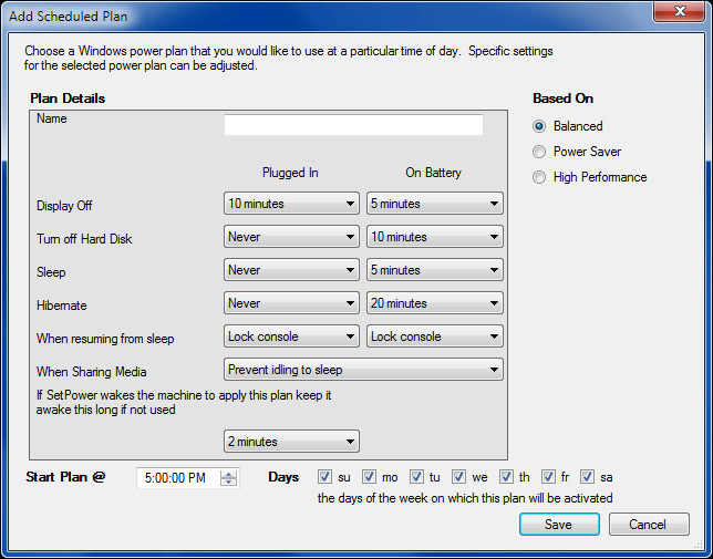 Add Scheduled Plan Add Scheduled Plan