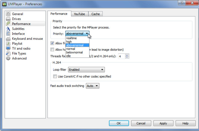 UMPlayer Is MPlayer With More Features And YouTube Integration