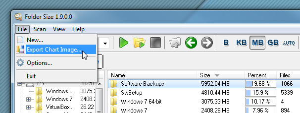 export disk space export disk space