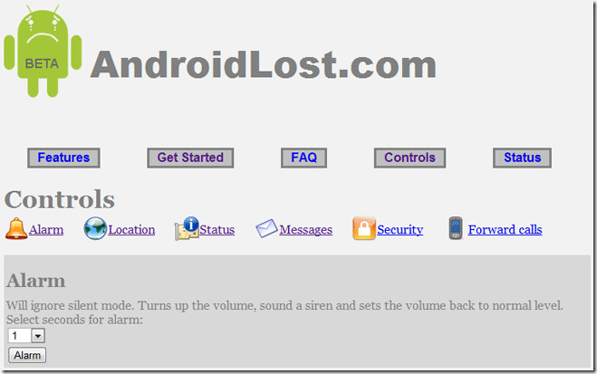 AndroidLost-Web-Interface AndroidLost-Web-Interface