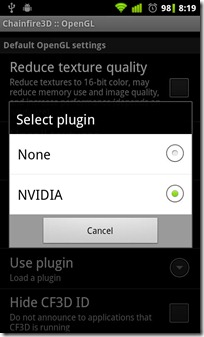 Default-OpenGL-settings---Use-plugin