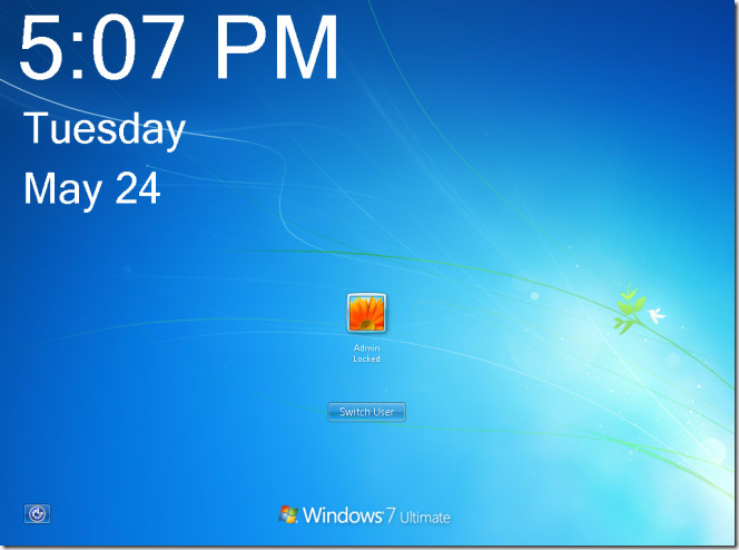 Add Windows 8 Style Time And Date To Windows 7 Logon Screen
