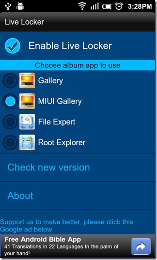 Live-Locker-Settings