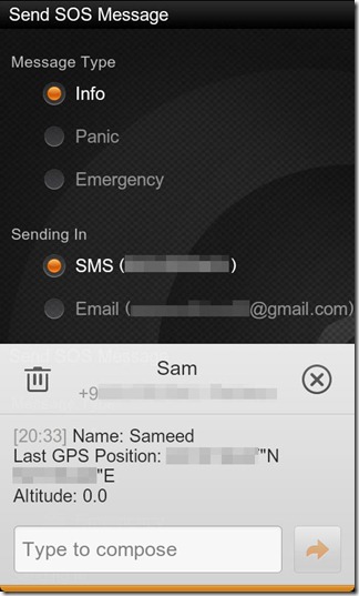 SOS-Message SOS-Message