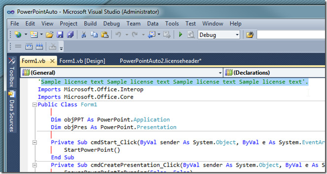 License Header Manager Adds License Text In Visual Studio Project Files