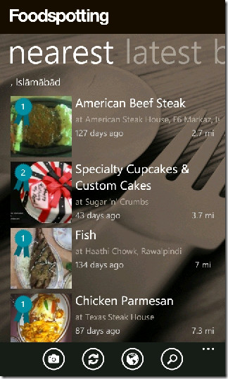 Foodspotting list