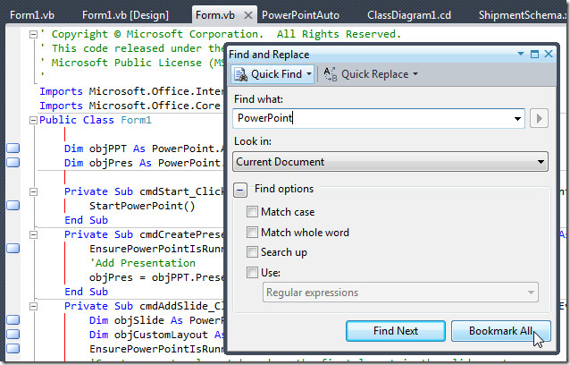 Highlight All Occurrences Of Selected Text In Visual Studio 2010