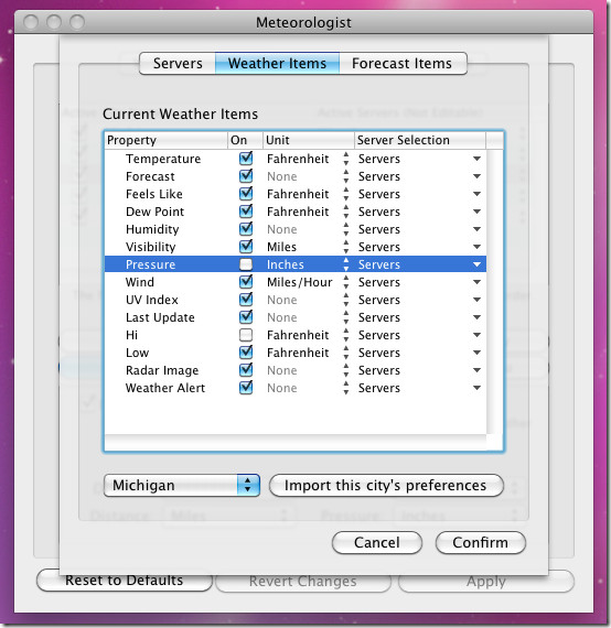 weather items weather items