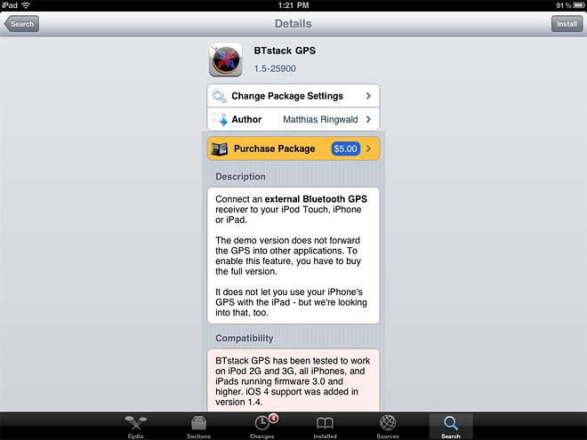 BTstack-GPS-Cydia-Магазин