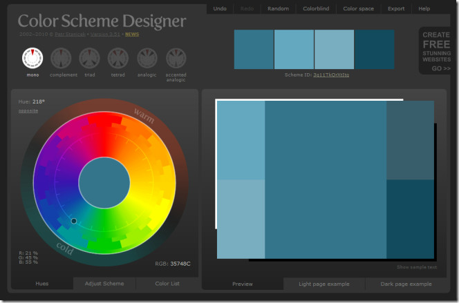 Color Scheme Designer Color Scheme Designer