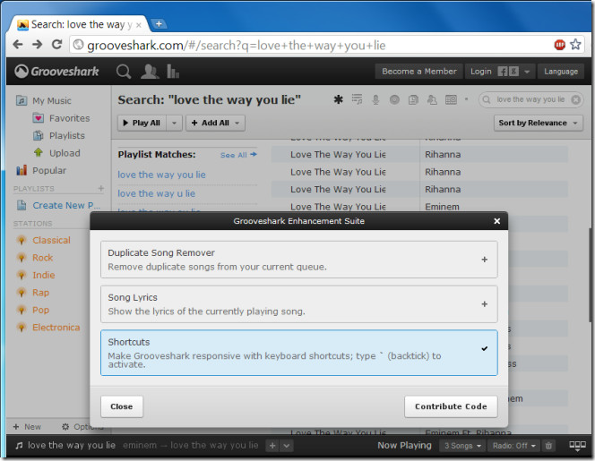 Grooveshark Enhancement Suite Grooveshark Enhancement Suite