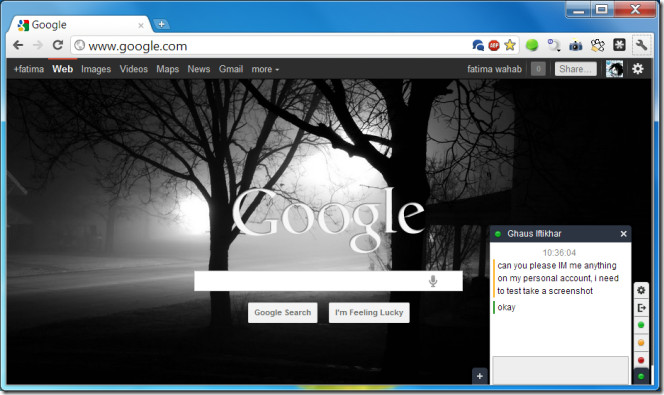 Gtalklet chat popup Gtalklet chat popup