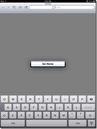 safari ios home button