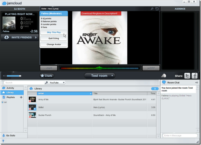 JamCloud invite to room JamCloud invite to room