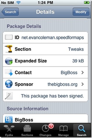 Speed for Maps Cydia Speed for Maps Cydia