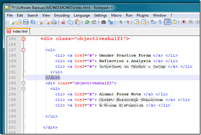 html tag plugin notepad