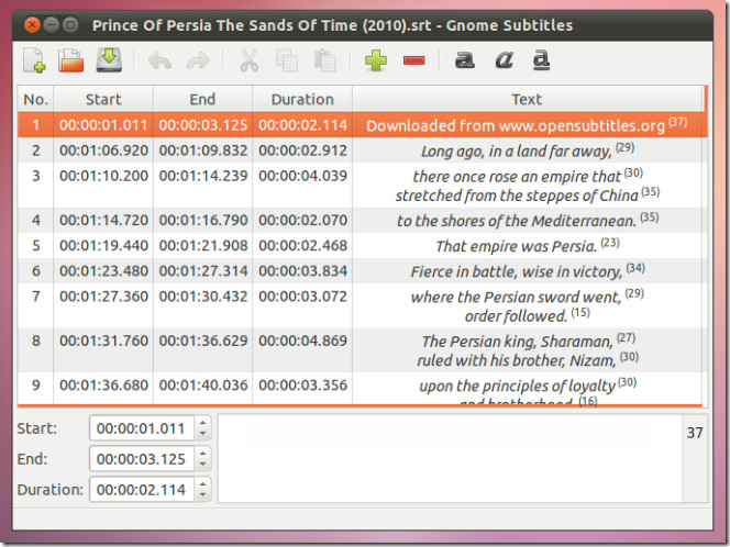 Edit, Merge And Split Subtitles Ubuntu Gnome Subtitles