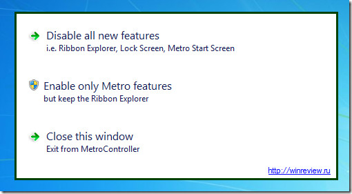 Enable Metro Features