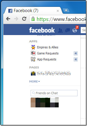 Facebook top bar Facebook top bar