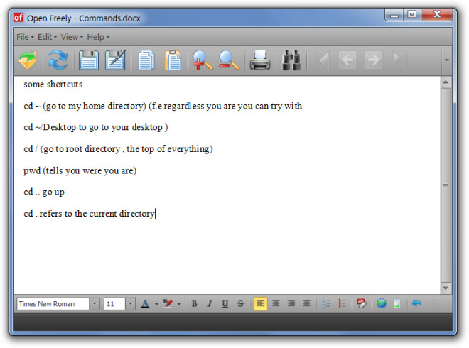 Open Freely - Commands.docx Open Freely - Commands.docx