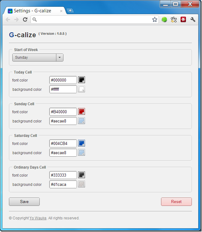 G calize Color Code Days Of The Week In Google Calendar Chrome G calize Color Code Days Of The Week In Google Calendar Chrome