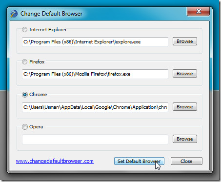 set default browser set default browser