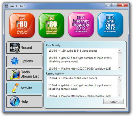 JukeREC Activitypng JukeREC Activitypng